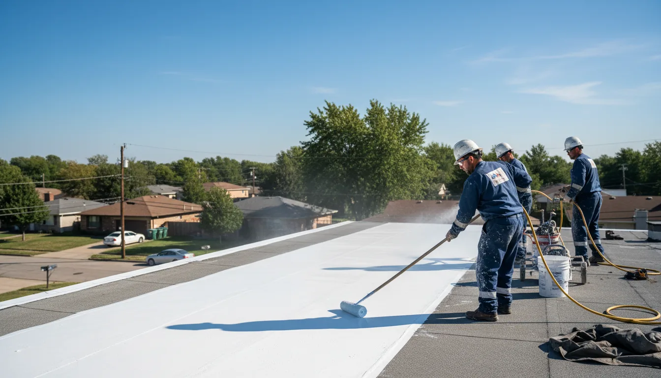 Commercial roof coating in Preemption, IL near me